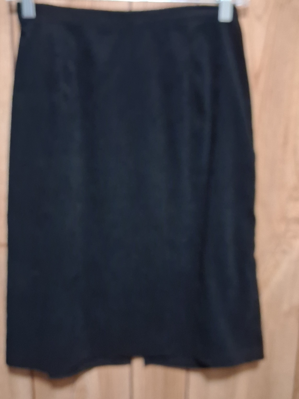 Black Sueded Fabric Skirt Vintage VANY Sz 10 Below Knee Capsule Wardrobe